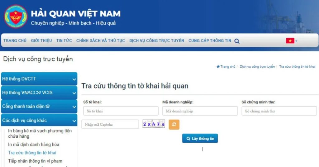 Hướng Dẫn Tra Cứu Tờ Khai Hải Quan
