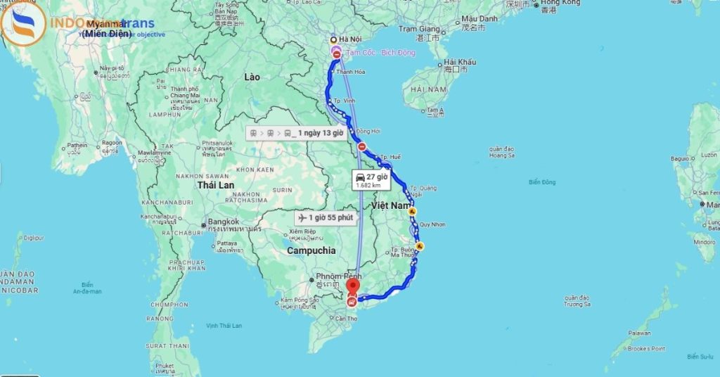 Thời Gian Vận Chuyển Từ Hà Nội Vào Sài Gòn Bằng Đường Bộ.