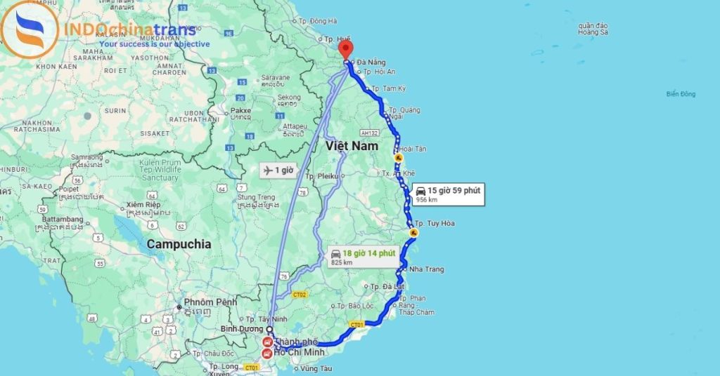 Vận Chuyển Hàng Hóa Từ Bình Dương Đến Đà Nẵng - Vận Tải INDOCHINATRANS